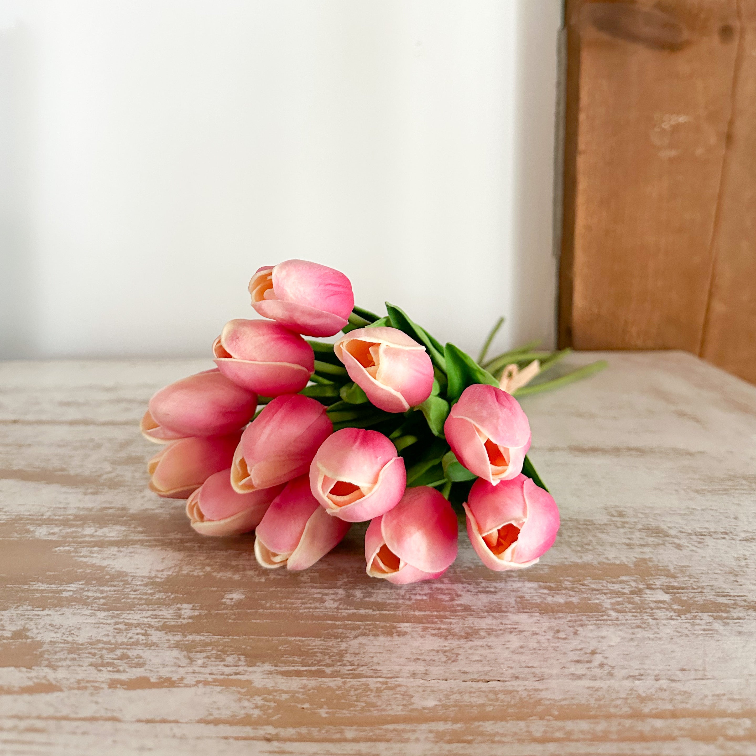 Faux Pink Tulips