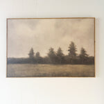 Framed Vintage Canvas Woodsy Scene