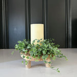 Faux Spring Vine Candle Ring With Flameless Candle
