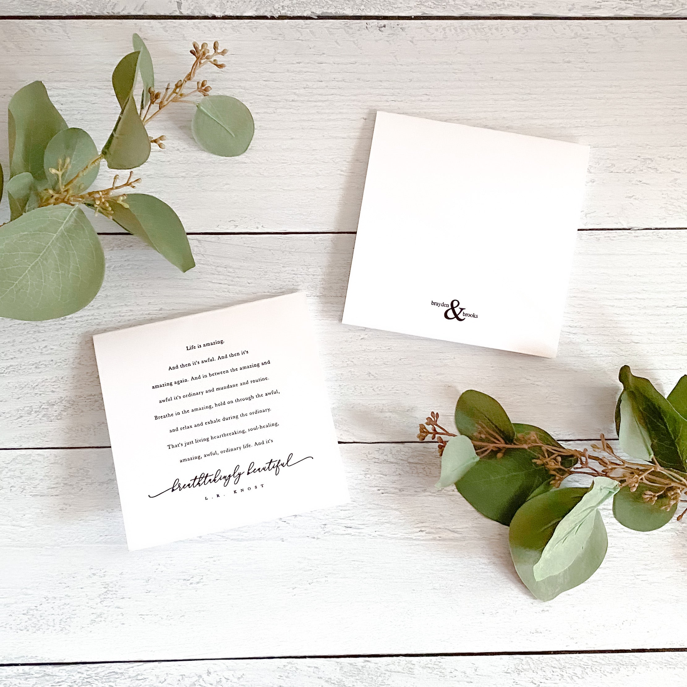 Letterpress Inspirational Cards