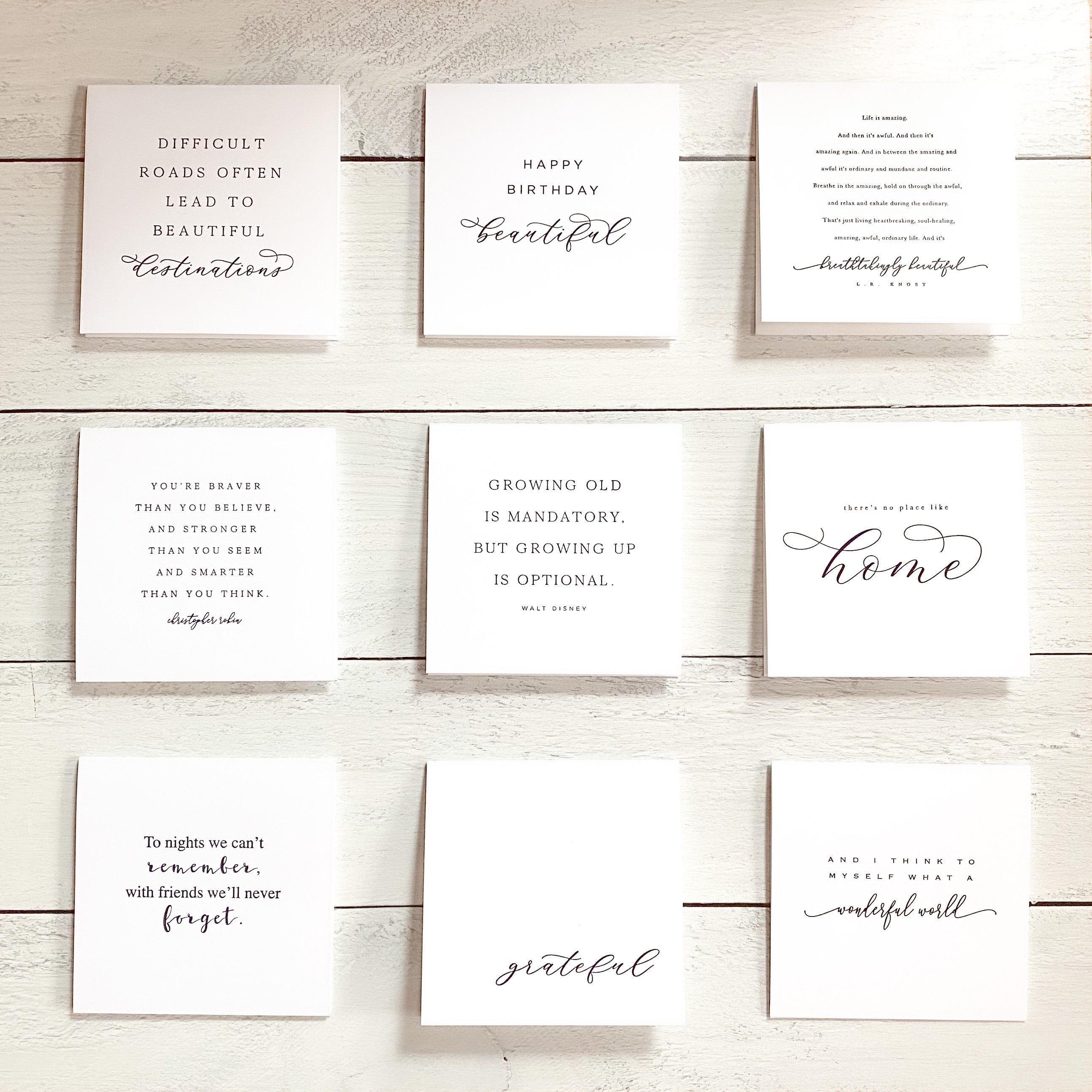 Letterpress Inspirational Cards