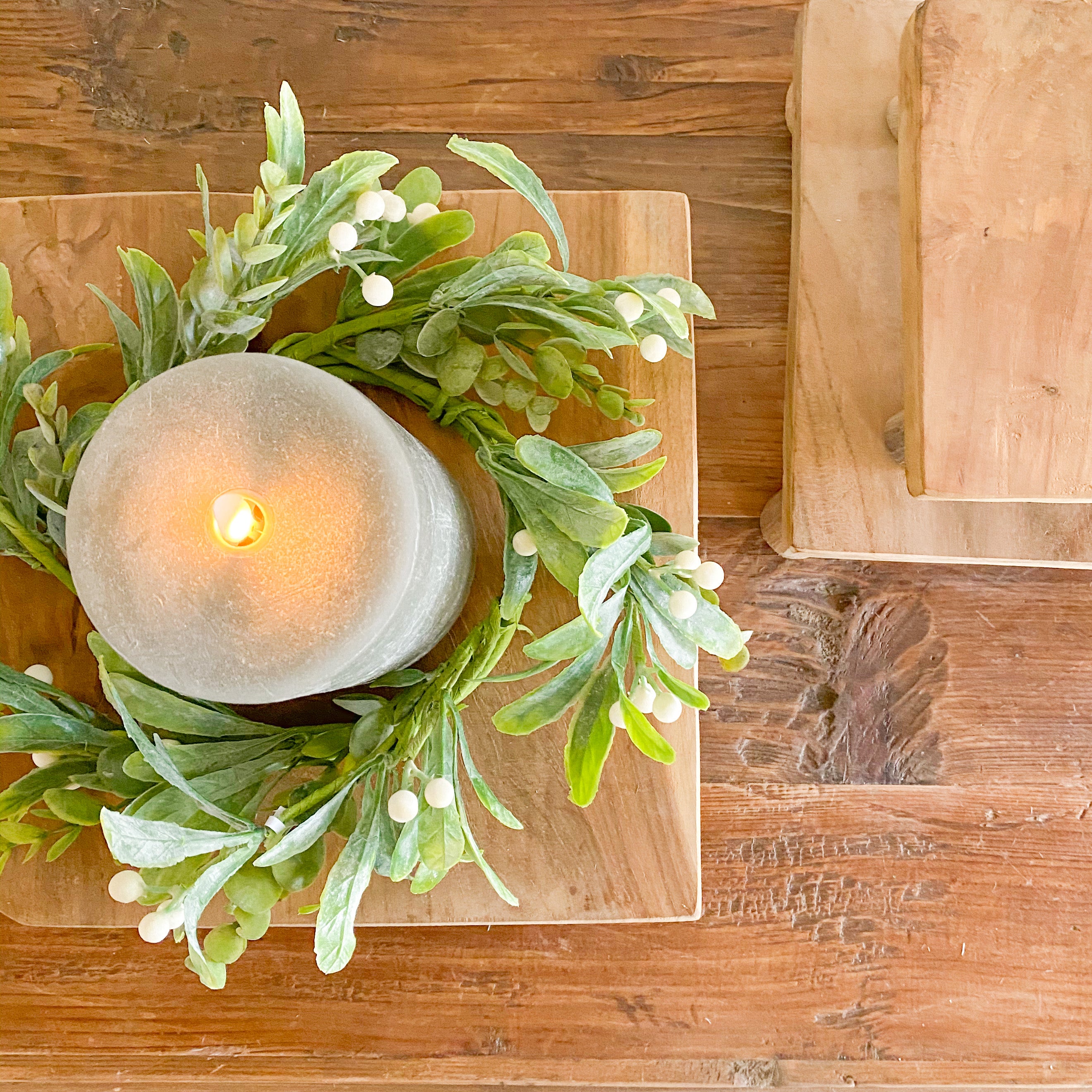 Woodland Square Short Teak Stand Riser Three Sizes