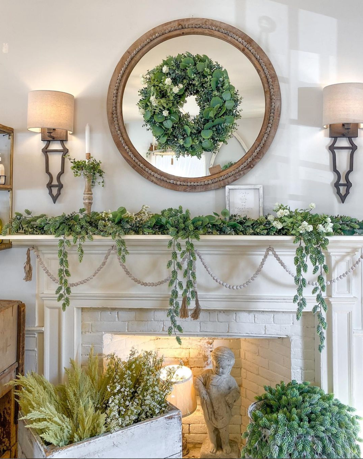 Brighten your space with faux winter greenery