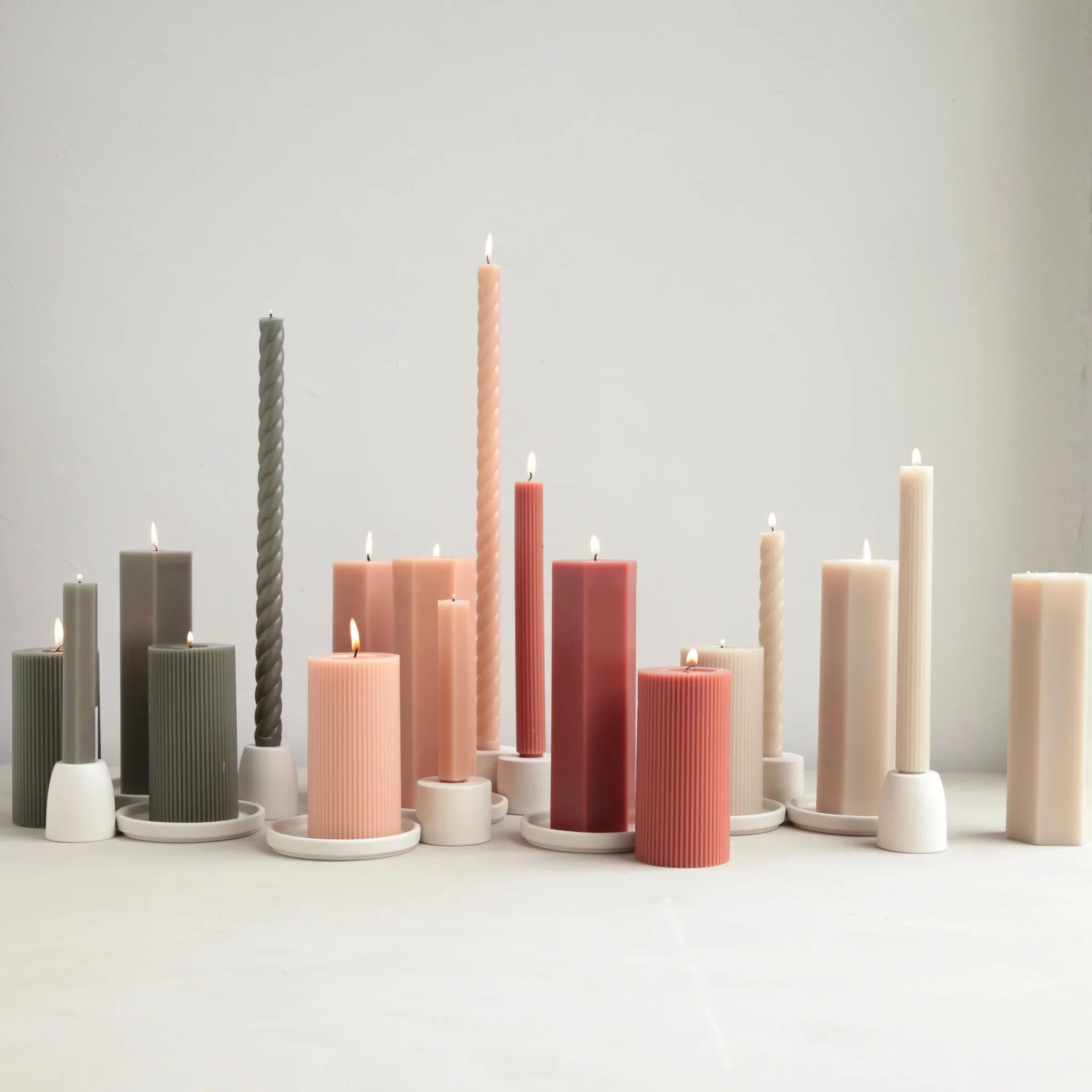 The Floral Society Pillar And Taper Candles