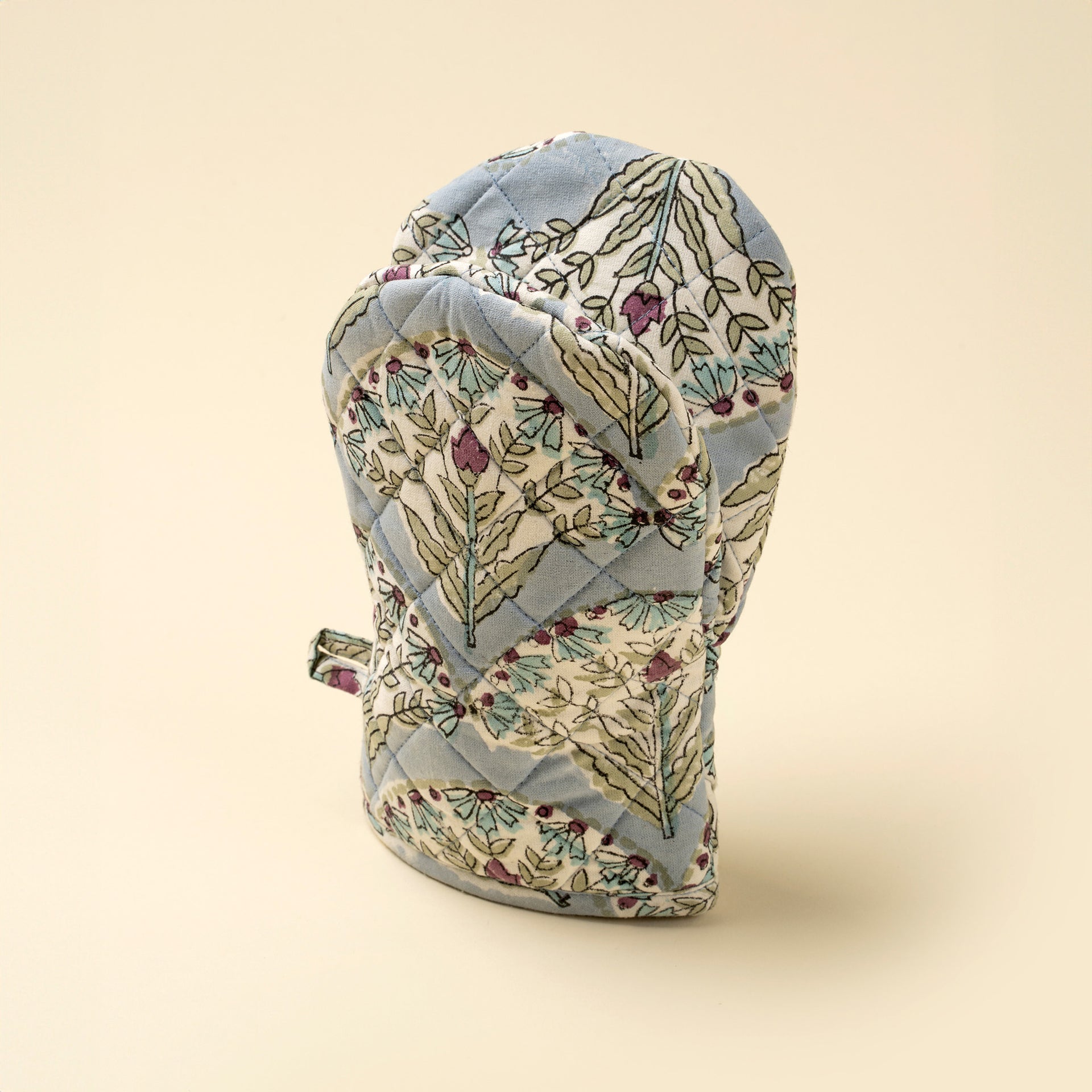 Sakura Block Print Oven Mitt