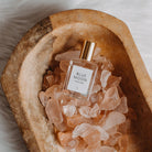 Organic perfume featuring notes of pikake, sea mist, cucumber, musk, and amber blanc.