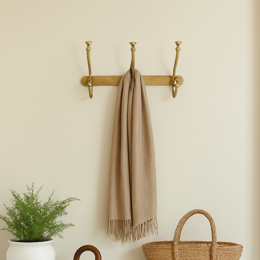 Emery Brass Coat Hanger - Thumbnail 2