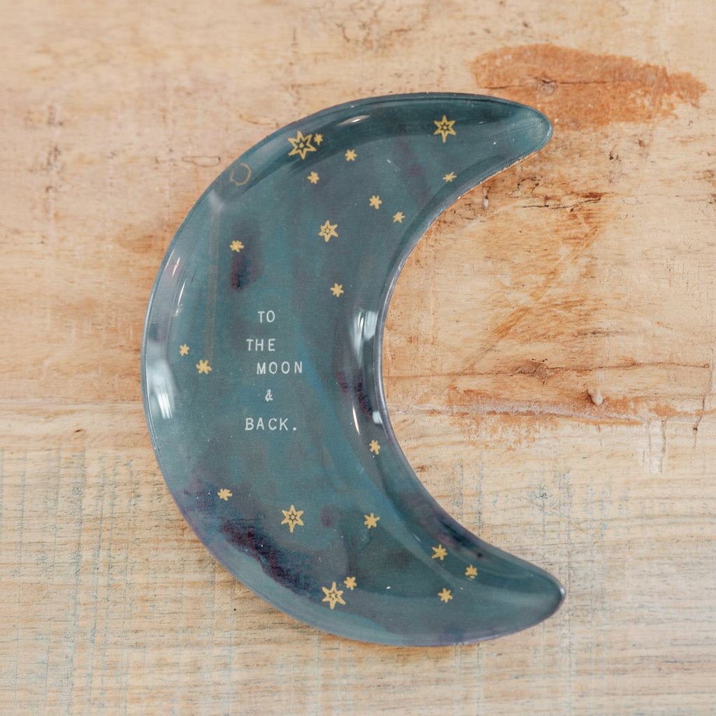 To The Moon & Back Small Moon Plate – Purple Rose & Co