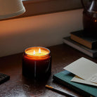 Farm and Sea special edition sugar shack glass candle.  All Farm and Sea candles are made with a custom blend of coconut and soy waxes, premium, phthalate-free fragrance oils and essential oils, and cotton wicks.