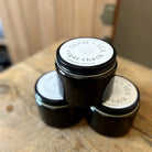 Farm and Sea special edition sugar shack glass candle.  All Farm and Sea candles are made with a custom blend of coconut and soy waxes, premium, phthalate-free fragrance oils and essential oils, and cotton wicks.