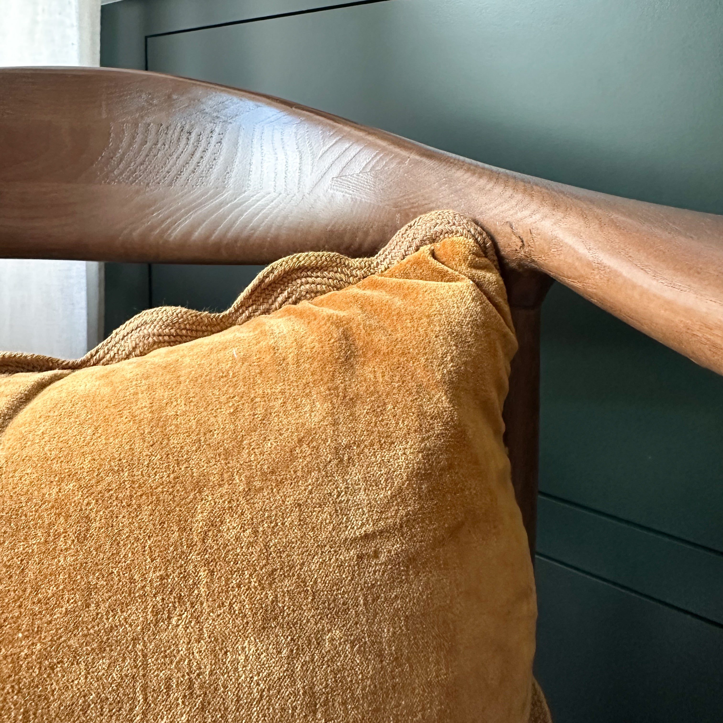 Bronze Velvet Scallop Pillow