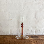 Oxford Amber Glass Candlestick