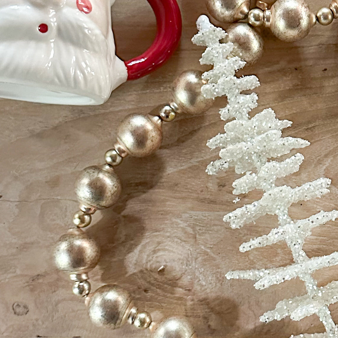 Brushed Gold Bead Garland