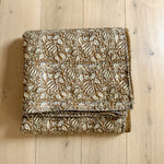 Orche Floral Kantha Throw Blanket