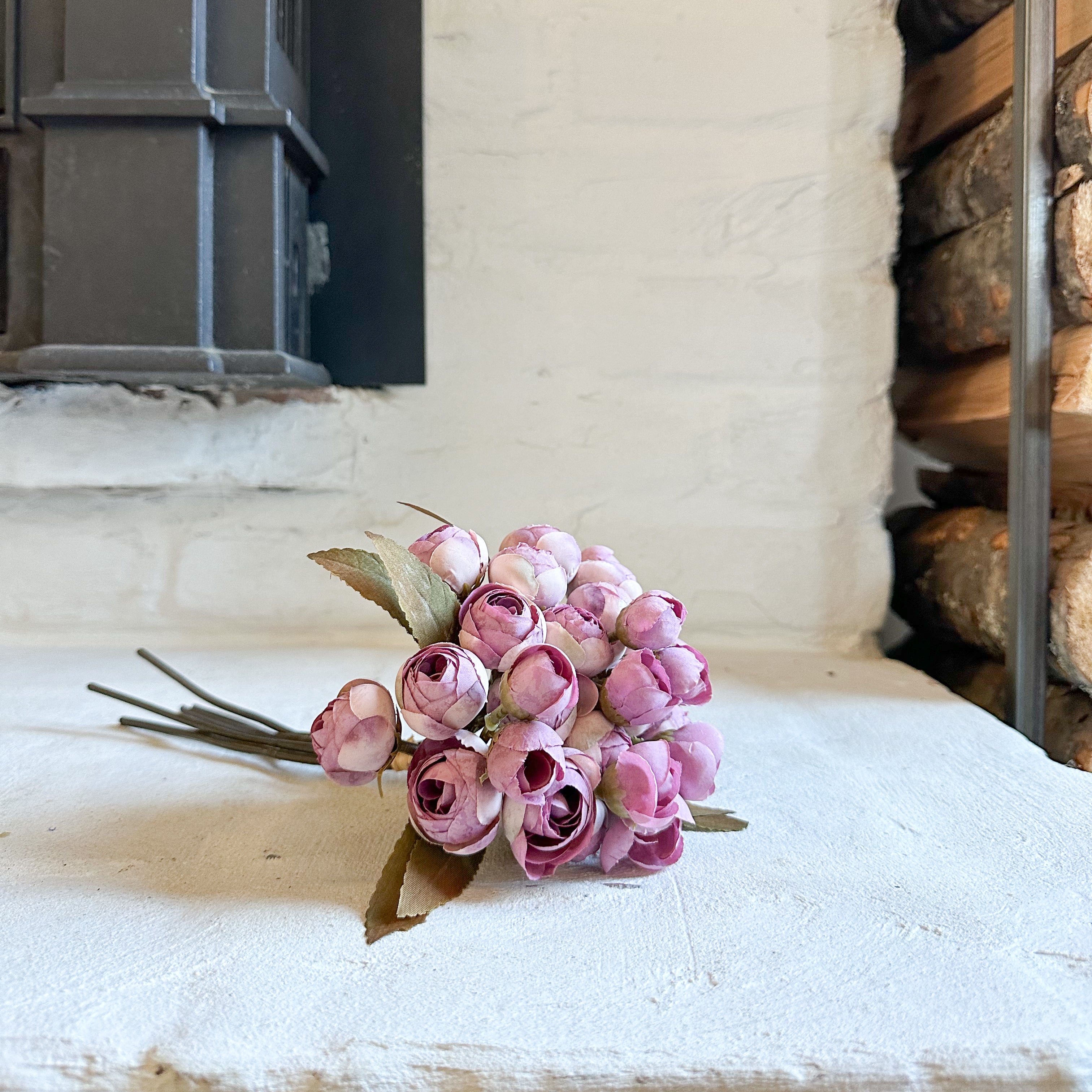 Faux Lilac Mini Ranunculus Bundle