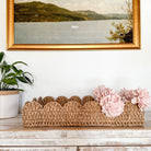 Braided Rattan Tray Scalloped Edge