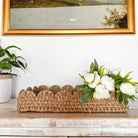 Braided Rattan Tray Scalloped Edge