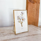 4" x 6" Brass and Glass Vertical Picture Frame