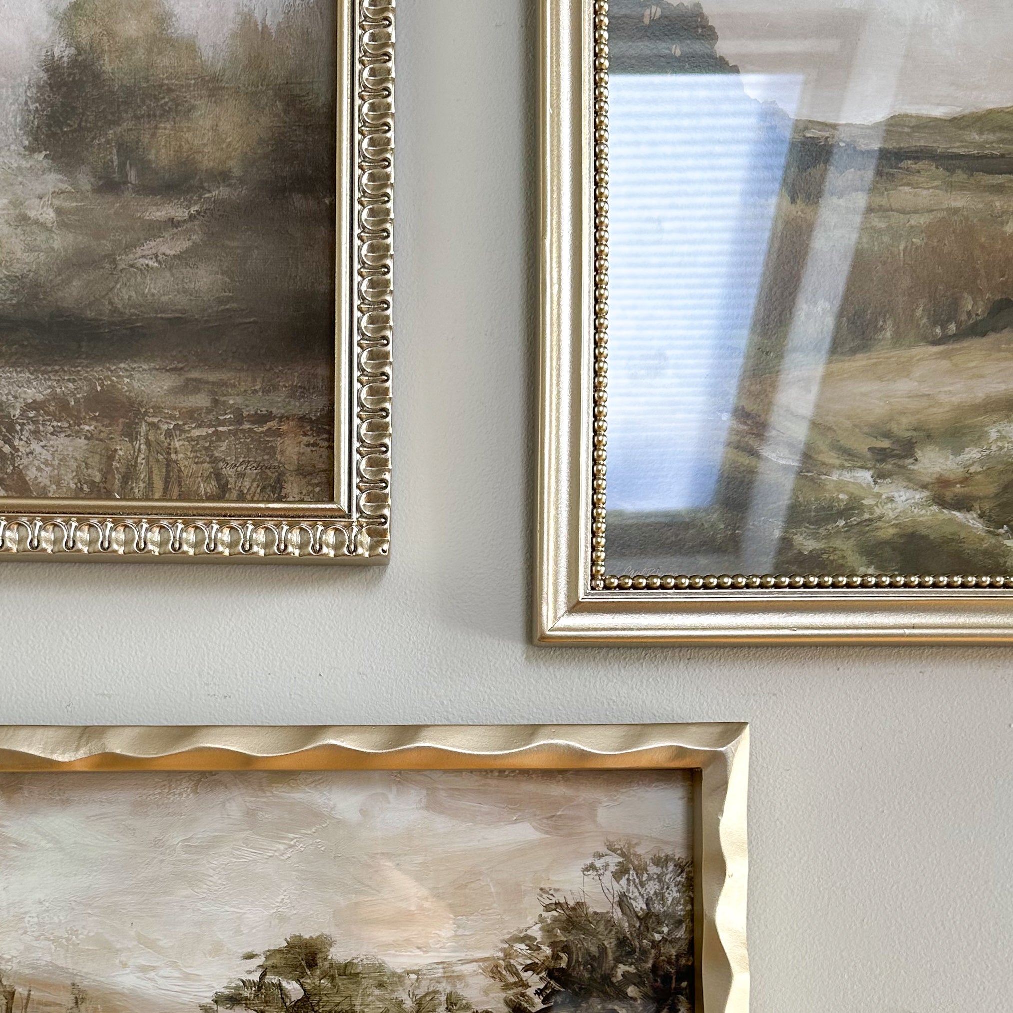 Gold Framed Landscape Art Prints Frame Close Up