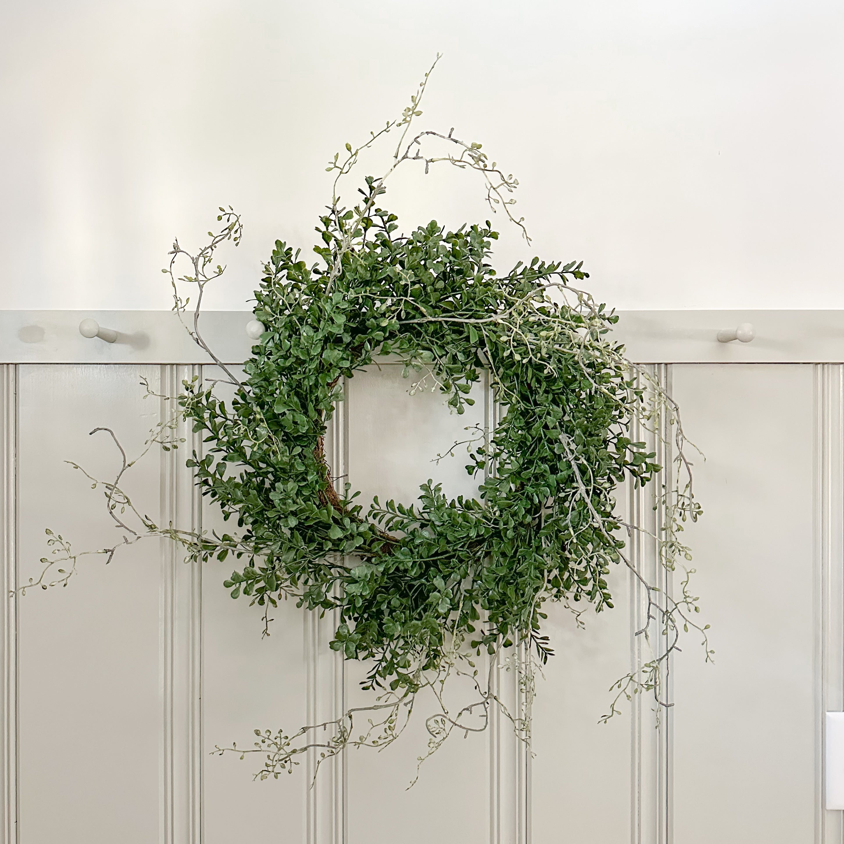 Faux Boxwood Vine Wreath