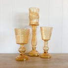 Maybelle Amber Glass Candle Holder Three Sizes