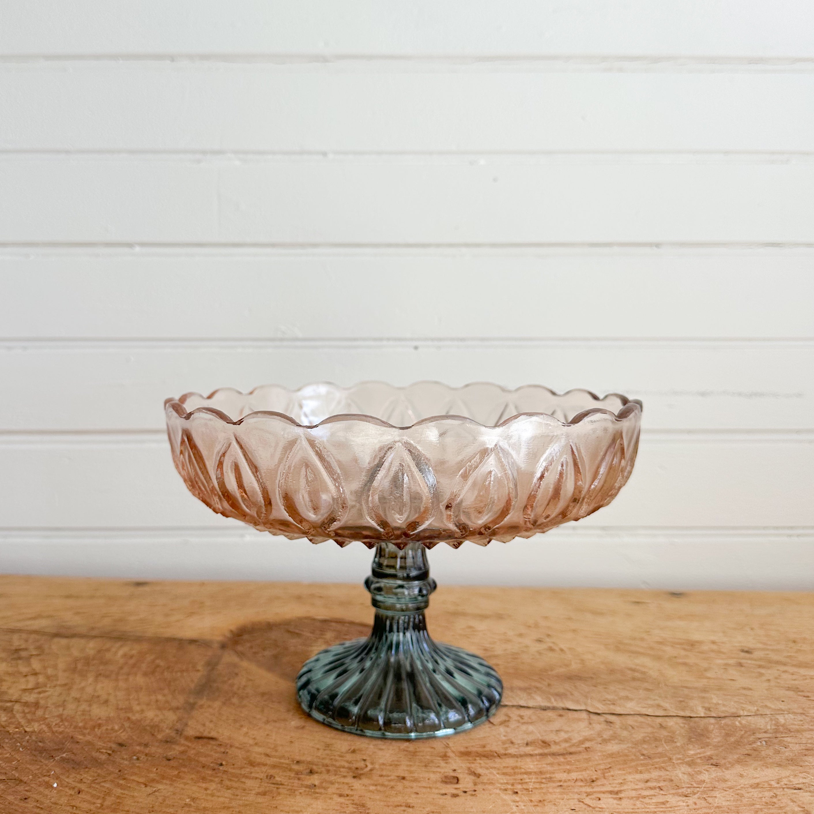 Scalloped Edge Glass Compote (Small)