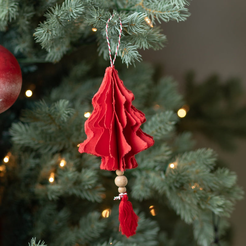 Red Paper Tree Ornament