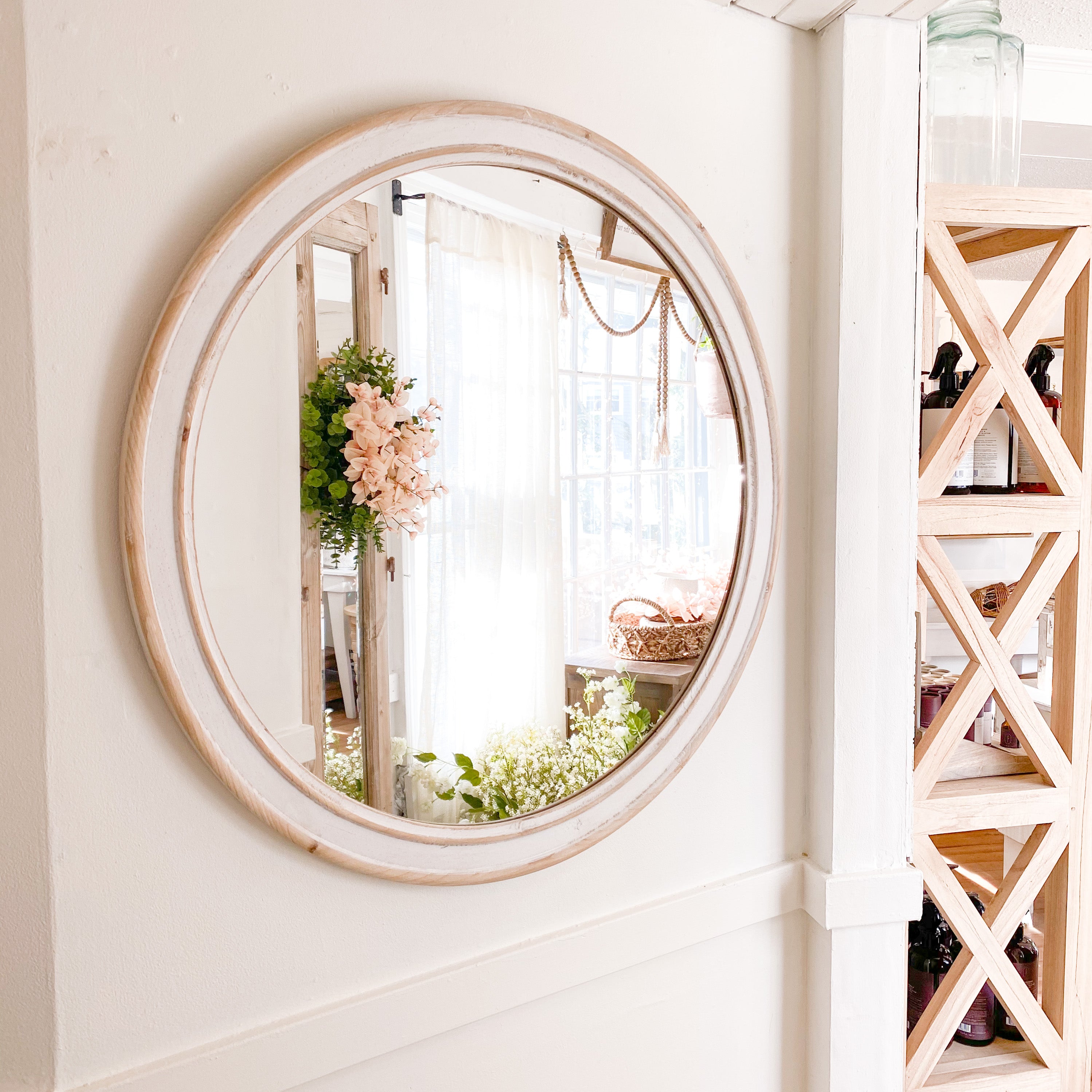 Purple Rose & Co Round Mirror