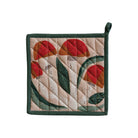 Quilted Cotton Pot Holder w/ Mushrooms, Multi Color ©