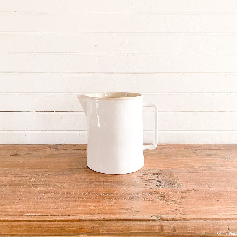 Highland Cream Stoneware Pitcher