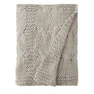 Presley Cable Knit Cotton Throw Grey