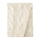 Presley Cable Knit Cotton Throw Natural