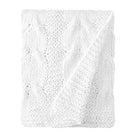 Presley Cable Knit Cotton Throw White