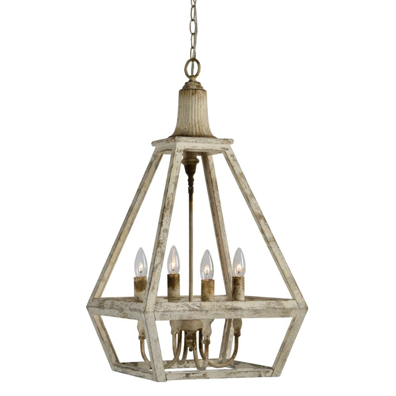 Callum 4 Light Wood Pendant Chandelier