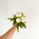 Faux White Peony Bouquet Bundle
