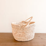 Woven Farmers Market Basket with Handle