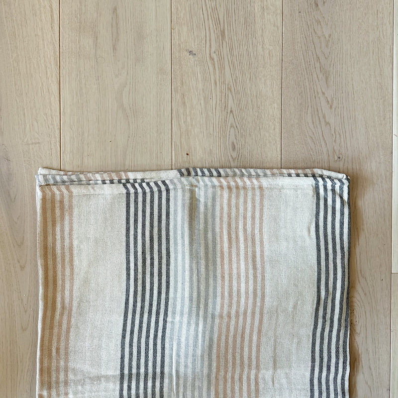 Earthy Stripe Double Gauze Table Cloth