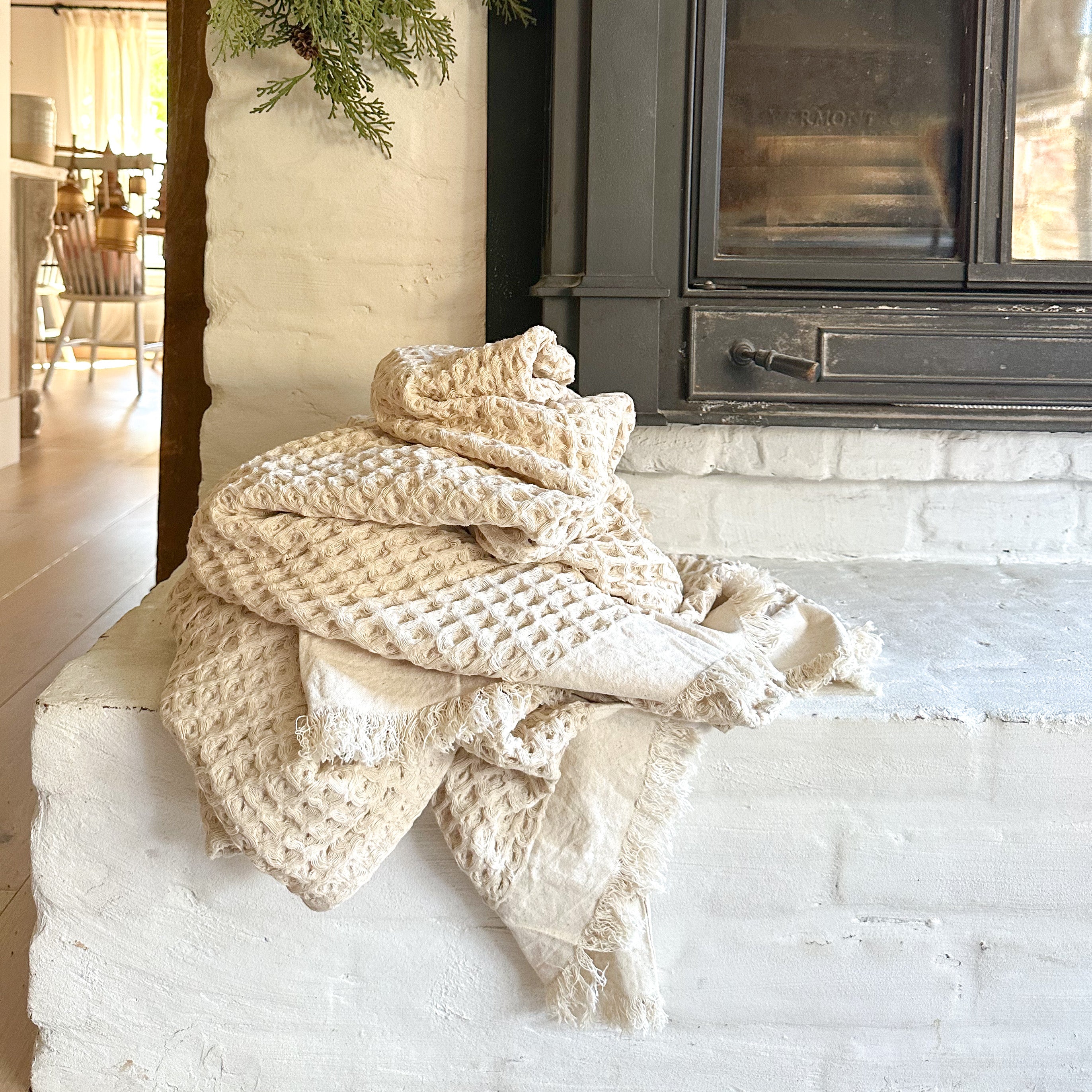 Waffle Weave Cotton Throw