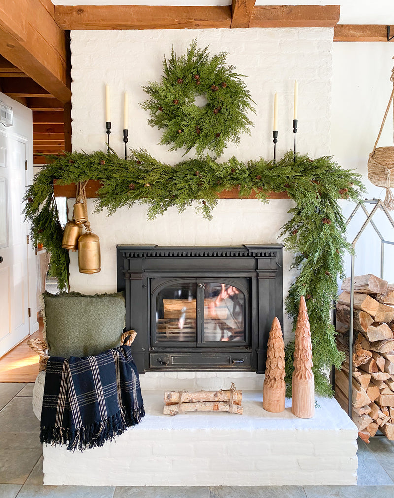 Hemlock Garland with Pine Cones – Purple Rose Home