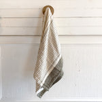 Moss Stripe Double Gauze Kitchen Towel