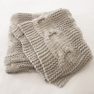 Presley Cable Knit Cotton Throw Grey